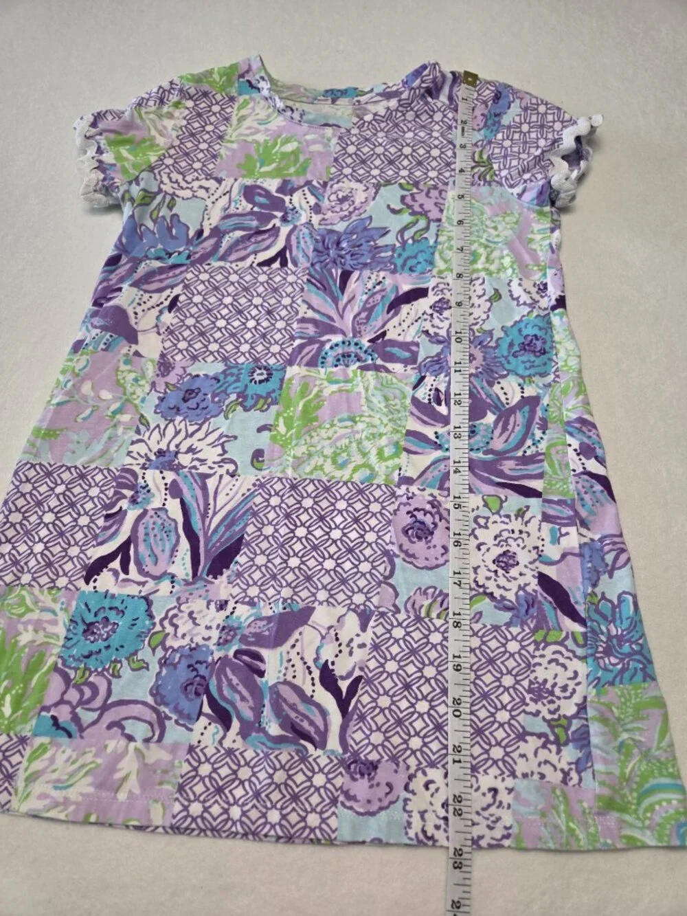 Lilly Pulitzer Girls Mini Cody Dress Multi Juicy Story Patchwork size M 6/7